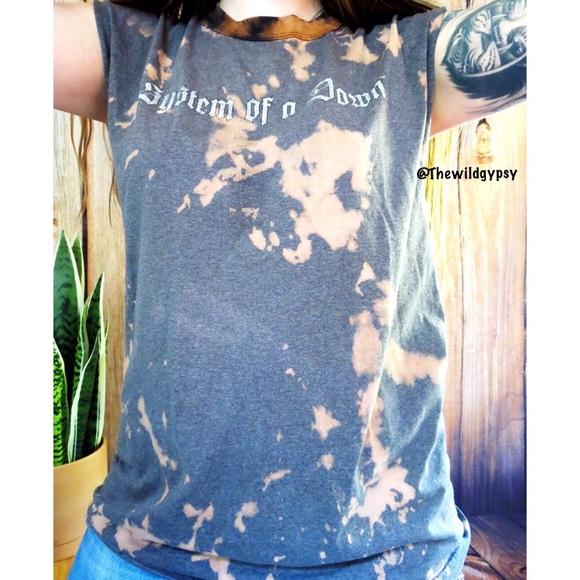 Vintage System of a Down custom bleached tank ✨ - Picture 3 of 7